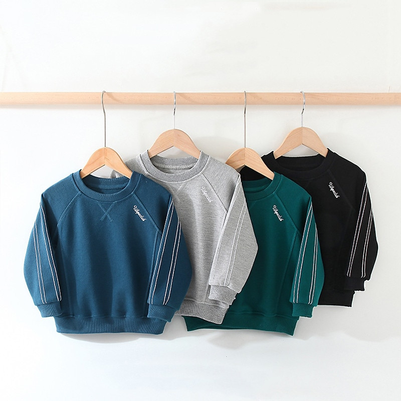 2021 Άνοιξη Φθινόπωρο 3 4 5 6 7 8 9 10 11 12 Χρόνια Μακρυμάνικο Πουλόβερ Όμορφο Βαμβακερό Φούτερ με μανίκια Raglan για Παιδιά Αγοράκι