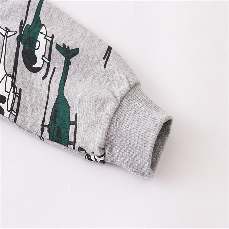 Ugróméterek Új érkezés Rajzfilm Repülőgépek Fiúk Pulóverek Őszre Téli Pamut Gyermekruházat Kisgyermek hosszú ujjú felső