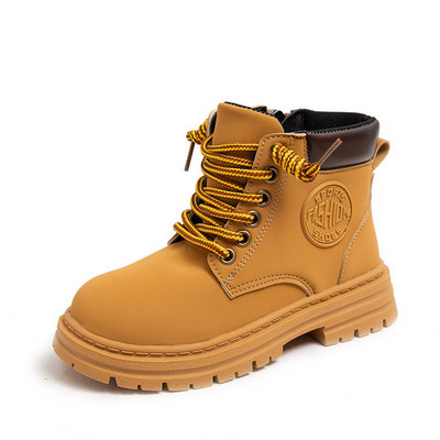 2022 m. Nauji žieminiai batai vaikams PU Oda, vandeniui atsparūs Martin Batai Vaikiški Sniego batai Mergaičių berniukų Guminiai batai Madingi sportbačiai