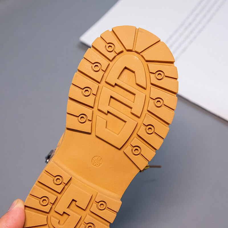 2022 m. Nauji žieminiai batai vaikams PU Oda, vandeniui atsparūs Martin Batai Vaikiški Sniego batai Mergaičių berniukų Guminiai batai Madingi sportbačiai