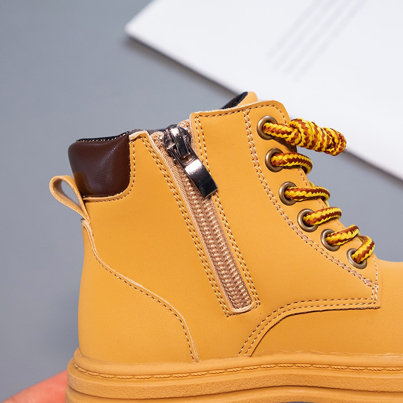 2022 m. Nauji žieminiai batai vaikams PU Oda, vandeniui atsparūs Martin Batai Vaikiški Sniego batai Mergaičių berniukų Guminiai batai Madingi sportbačiai