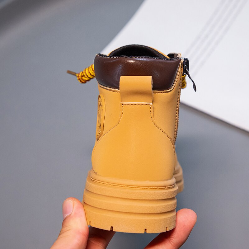 2022 m. Nauji žieminiai batai vaikams PU Oda, vandeniui atsparūs Martin Batai Vaikiški Sniego batai Mergaičių berniukų Guminiai batai Madingi sportbačiai