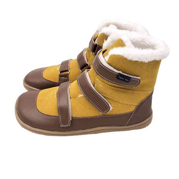 TipsieToes Κορυφαία μάρκα Barefoot Γνήσιο Δερμάτινο Βρεφικό Μικρό Κορίτσι Αγόρι Παιδικά Παπούτσια για Μόδα Φθινόπωρο Χειμώνας Μποτάκια με 2 λουράκια