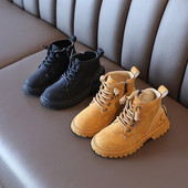 Dječje kratke čizme Zgodne modne dječje gležnjače za sve vrste jesenskih antilop čizama s kopčom, veličina 26-36, ležerna radna čizma za dječake i djevojčice