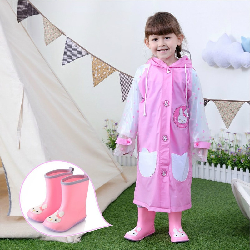 Batai nuo lietaus Vaikiški berniukams Mergaitėms Batai nuo lietaus PVC vandens batai vaikams animaciniai batai vandeniui atsparūs lietaus batai Four Seasons Nuimami