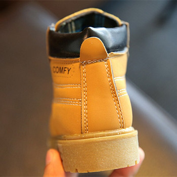 Eu21-30 New Fashion Παιδικά κοντές μπότες μουστάρδας Μικρά αγόρια Μποτάκια για κορίτσια Παπούτσια Παιδικές μπότες Καυτές εκπτώσεις