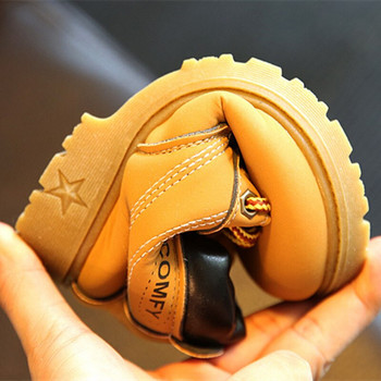 Eu21-30 New Fashion Παιδικά κοντές μπότες μουστάρδας Μικρά αγόρια Μποτάκια για κορίτσια Παπούτσια Παιδικές μπότες Καυτές εκπτώσεις