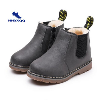 Περιορισμένη χειμερινή μπότες βροχής Κοντές μπότες Big Boy Παιδικά παπούτσια Αγόρια Κοντές μπότες Αγγλία Δερμάτινα παπούτσια για κορίτσια Μπότα New Botas