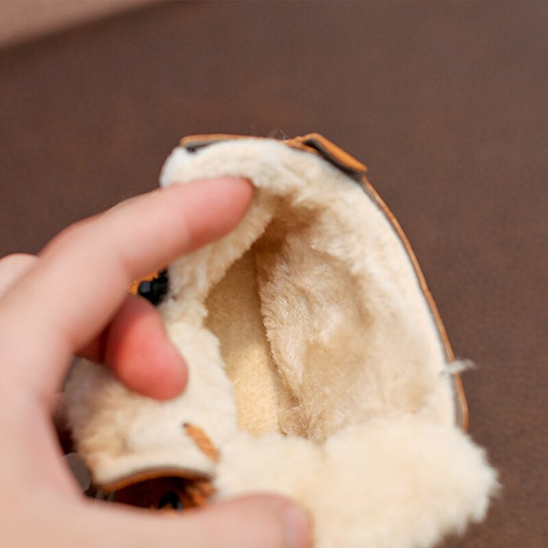 Bērnu ikdienas apavi Rudens ziemas zābaki zēnu apavi silti bērnu apavi Ādas mīksti, neslīdoši meiteņu zābaki 21-30 sporta skriešanas apavi