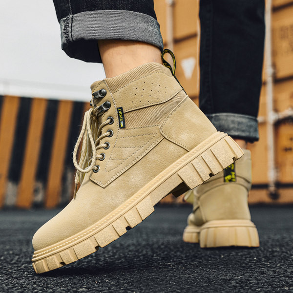 Vīriešu kubiešu apavi ar rupju zoli divās krāsās