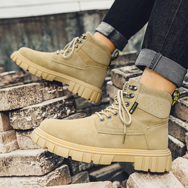 Vīriešu kubiešu apavi ar rupju zoli divās krāsās