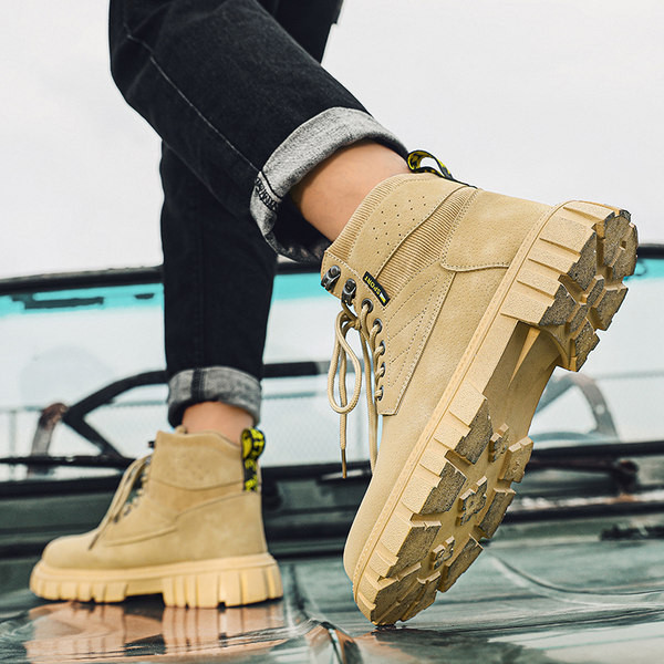 Vīriešu kubiešu apavi ar rupju zoli divās krāsās