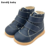 Παιδικές μπότες χιονιού 2022 Νέα χειμωνιάτικα γνήσιο δέρμα παιδικά παπούτσια με επένδυση από βαμβάκι Μόδα Flat μπότες για αγόρια και κορίτσια