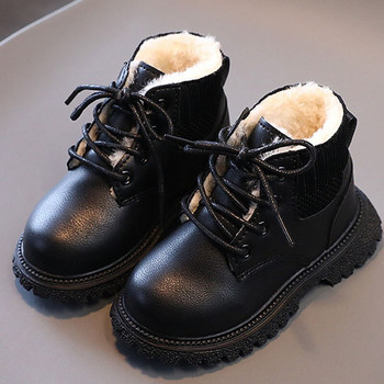 2022 Χειμώνας Παιδικές μπότες για κορίτσια Αγόρια βελούδινες μπότες casual ζεστά παπούτσια στον αστράγαλο Παιδικά μοδάτα αθλητικά παπούτσια Baby Snow μποτάκια CSH1160