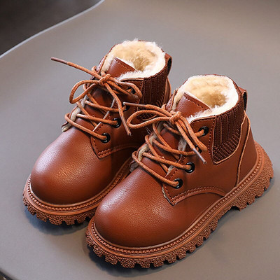 2022 m. žiemos vaikiški batai mergaitėms berniukams pliušiniai batai laisvalaikio šilti batai vaikiški madingi sportbačiai kūdikių sniego batai CSH1160