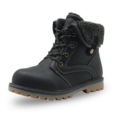 Apakowa Engleska Jesenske čizme s patentnim zatvaračem Plišane linng tople dječačke proljetne gležnjače Kids Martin cipele bez mirisa za djecu