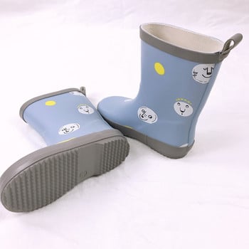 Κορίτσια Boy Rubber Rain Boots Kids Girl Printed Παιδικά Rubber Boots Αδιάβροχα μαλακά παπούτσια βροχής Baby Water Παπούτσια μεγέθους 23-32