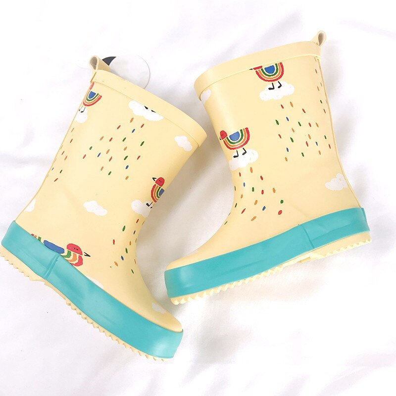 Tüdrukutele Poisile Kummist vihmasaapale Lastele Tüdrukutele Laste Kummikutele Veekindlad Pehmed vihmakingad Baby Water Shoes suurus 23-32