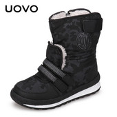 UOVO 2021 jauni bērnu ziemas zābaki zēniem un meitenēm silti apavi Modes bērnu apavi līdz ikru vidējai daļai 30. #-38#