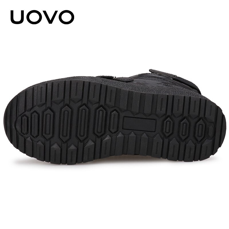 UOVO 2021 jauni bērnu ziemas zābaki zēniem un meitenēm silti apavi Modes bērnu apavi līdz ikru vidējai daļai 30. #-38#