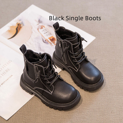 Nove dječje cipele Čizme za dječake od prave kože Dječje gležnjače Chelsea modne ležerne ležerne crno smeđe jesen zima kratke plišane 03A