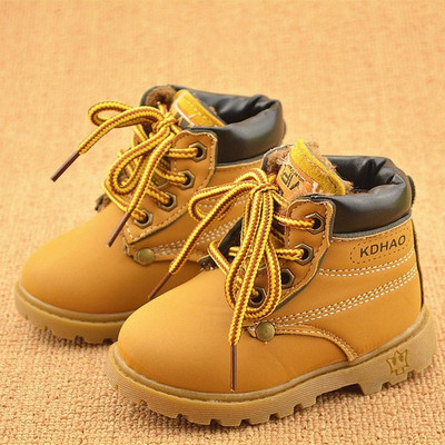 2022 Winter Children`s Boots Girls Boys Plush Brand Boots Casual Warm Ankle Shoes Kids Fashion Sneakers Baby Snow Boots