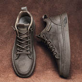 Muške zimske kožne tenisice na vezanje