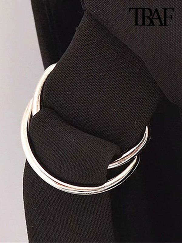 TRAF sieviešu mode ar cilnēm ar vienu pogu Biroja apģērbs Veste Vintage bezpiedurknēm sānu ventilācijas atverēm Sieviešu veste mētelis Chic Veste