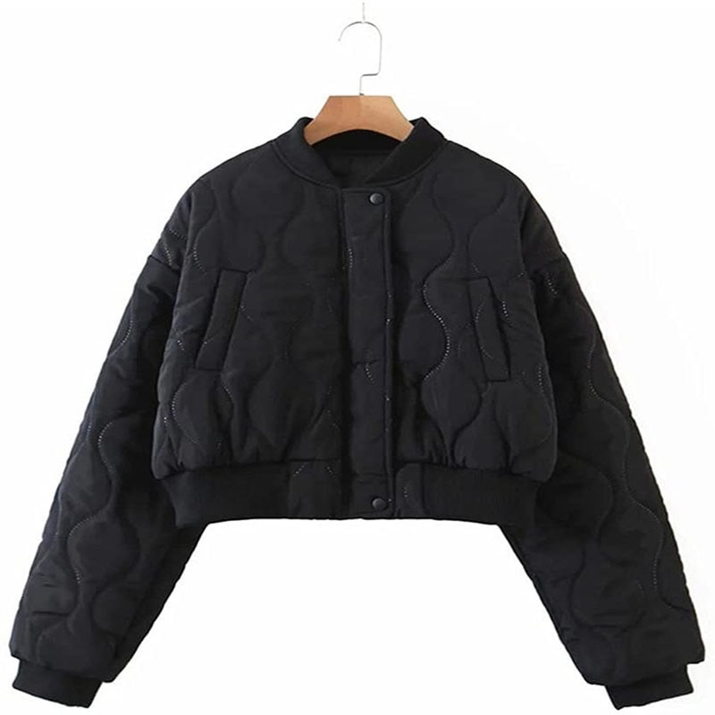 Sieviešu liela izmēra īsa jaka Sieviešu ziemas mēteļi ar garām piedurknēm Bomber jakas Virsdrēbes Parka mētelis 2022. gada pavasaris, rudens ziema