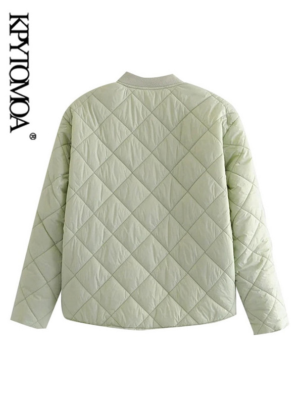 KPYTOMOA sieviešu modes vienrindas, brīvi polsterētas jakas mētelis ar garām piedurknēm, kabatas sieviešu virsdrēbes, eleganti topi