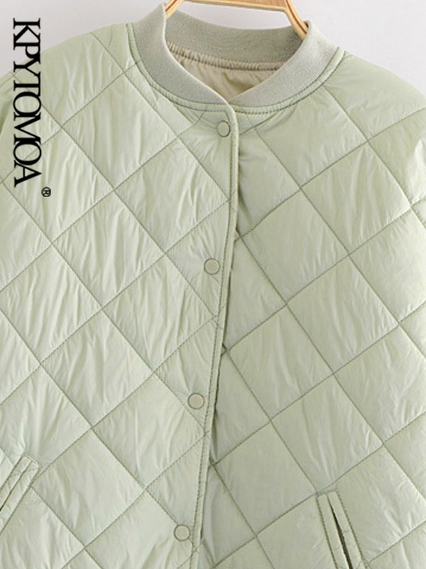 KPYTOMOA sieviešu modes vienrindas, brīvi polsterētas jakas mētelis ar garām piedurknēm, kabatas sieviešu virsdrēbes, eleganti topi