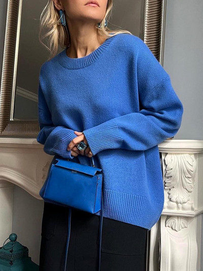 Pamata lielizmēra džemperi sievietēm Rudens Rožu Sarkans Trikotāžas Pulovers Top Candy Colors Ziemas silts, mīksts O kakla sieviešu džemperis.