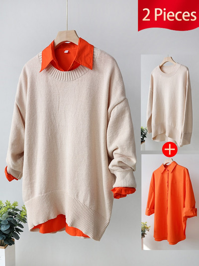 Pamata lielizmēra džemperi sievietēm Rudens Rožu Sarkans Trikotāžas Pulovers Top Candy Colors Ziemas silts, mīksts O kakla sieviešu džemperis.