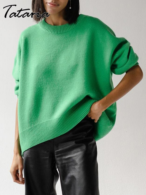 Pamata lielizmēra džemperi sievietēm Rudens Rožu Sarkans Trikotāžas Pulovers Top Candy Colors Ziemas silts, mīksts O kakla sieviešu džemperis.