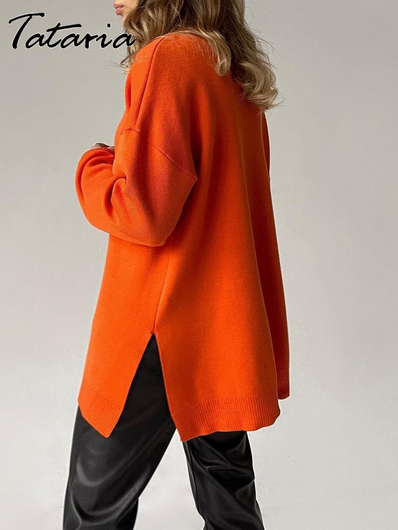 Ziemas sieviešu apkakles 2022. gada zaļi lielizmēra džemperi, klasiski silti, adīti džemperi, topi, garie sieviešu džemperi