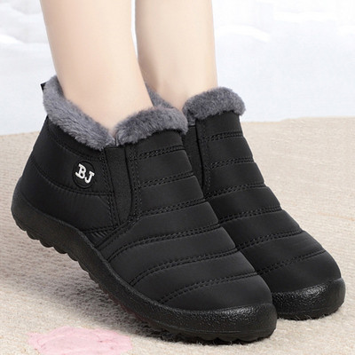 Γυναικείες μπότες Slip On Χειμερινά Παπούτσια Γυναικεία Αδιάβροχα Μποτάκια Γυναικεία Χειμερινά Μποτάκια Γυναικεία Snow Botines 2022 Black Botas Femininas