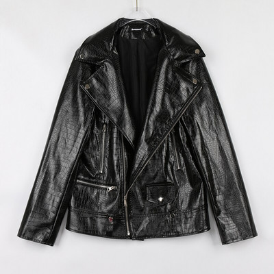 Mauroicardi pavasara sarkans krokodila raksts mākslīgās ādas biker jaka ar garām piedurknēm rāvējslēdzējs liela izmēra dizaineru vīriešu apģērbs 4xl 5xl