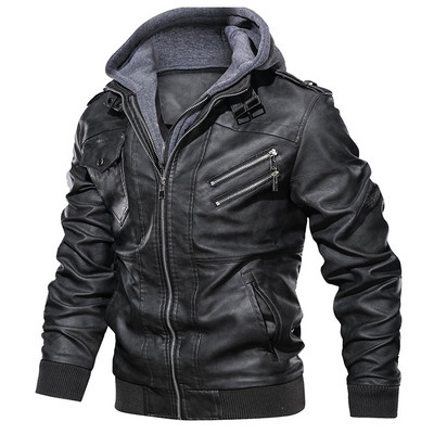 Dropshipping Oblique Zipper Motocikla Ādas jaka Vīriešu Zīmols Military Rudens Vīriešu Pu Ādas Jakas Mētelis Eiropas izmērs S-5XL