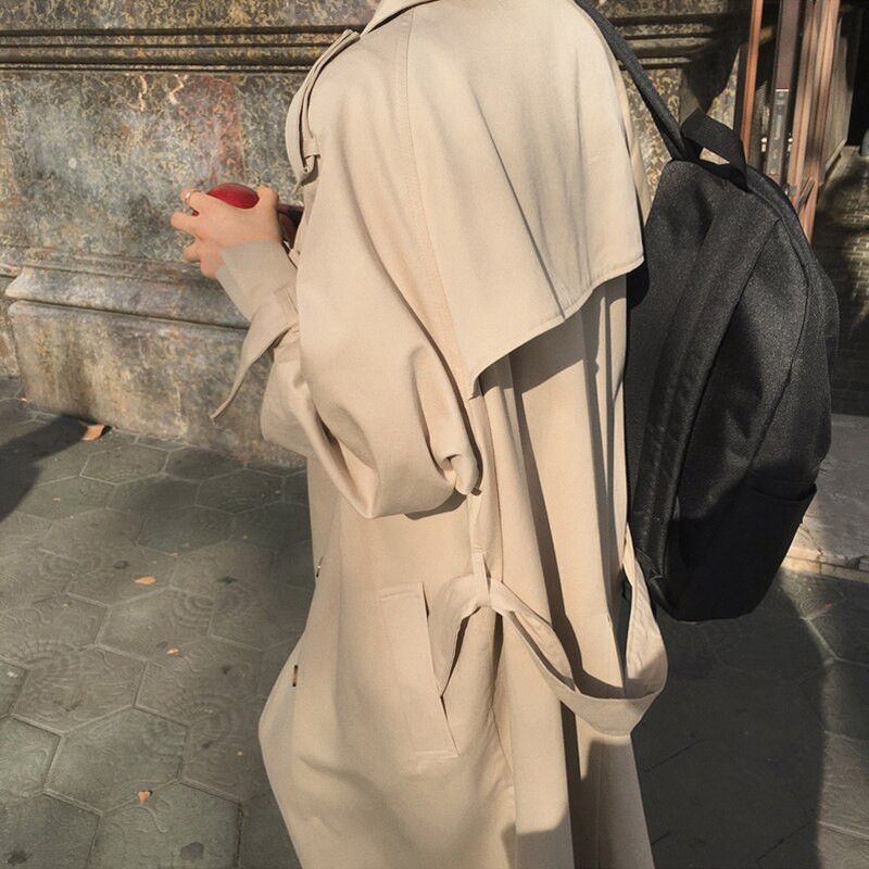 Britu divrindu lielizmēra garais mētelis sieviešu vējjaka modes sieviešu mēteļi ar apkakli, gari