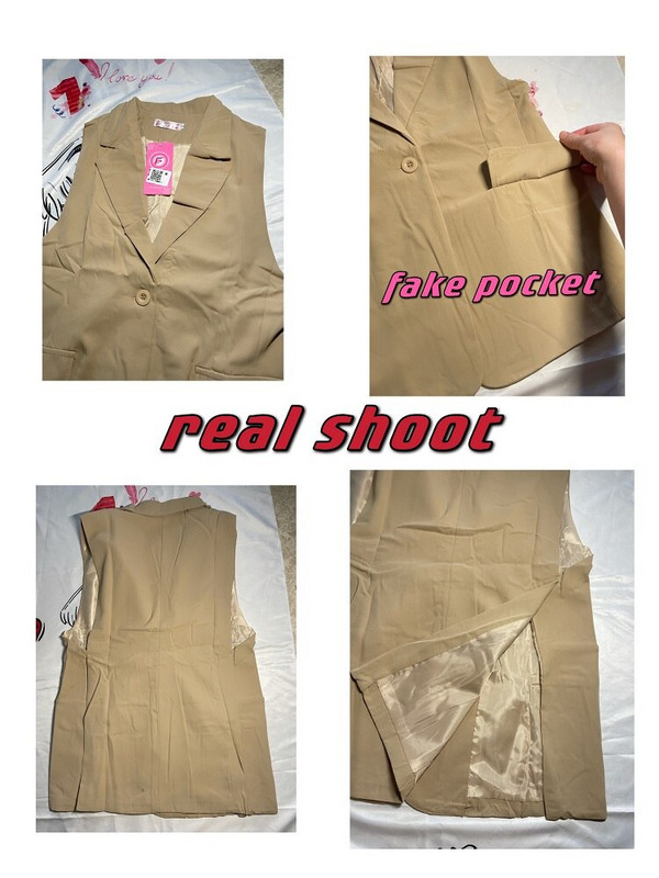 JMPRS Modni uredski jakni prsluk Ženski prsluk s otvorenim ovratnikom ljeto 2022. Ženska crna jakna bez rukava Novo