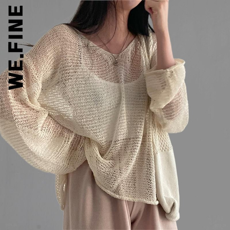 We.Fine γυναικείο πουλόβερ πλεκτό Νέο σέξι πουλόβερ πουλόβερ γυναικεία πουλόβερ 2022 Vintage μαλακό πλεκτό πουλόβερ Κορεάτικο γλυκό θηλυκό