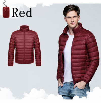 Ziemas vīriešu dūnu jaka Īpaši viegla dūnu jaka Vīriešu vējjaka Spalvu jaka Vīrietim viegls pārnēsājams silts mētelis