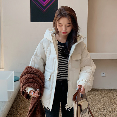 European Station Χειμώνας 2022 Νέα Μικρά Βαμβακερά Ρούχα Γυναικεία Ρούχα Ψωμί με κουκούλα Μόδα Ζεστό Μπουφάν Κορεατική Έκδοση Tide