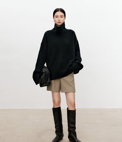 Eiropa Amerikas Savienotās Valstis rudens ziema jauns augstas apkakles tīras kazas džemperis sieviešu biezs brīvs pulovers džemperis adīšanas bāzes džemperis