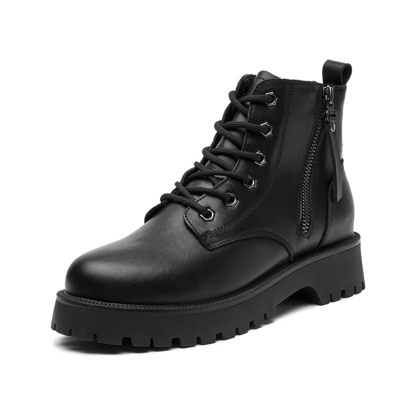  Marton zābaki sievietēm, 2022. gada rudens, jauni sieviešu puszābaki ar dubultu rāvējslēdzēju, platforma bieza papēža motocikla zābaki