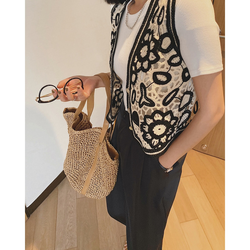 2022 Za Oem Γυναικεία Άνοιξη Καλοκαίρι Πλεκτά Πλεκτά Πουλόβερ Γιλέκα Y2k Γιλέκο Αμάνικα Ρούχα Νέα Vintage Crop Tops Ζακέτα