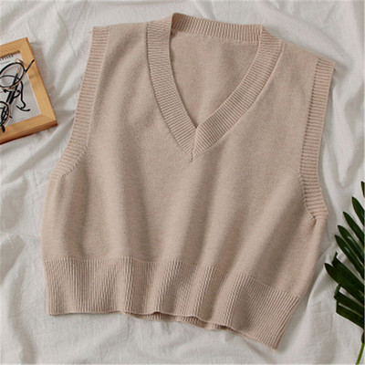 Μόδα Φθινοπωρινό γυναικείο πουλόβερ 2020 Κορεάτικο Γυναικείο Κομψό Πουλόβερ με λαιμόκοψη V Χαλαρά, καθημερινά πλεκτά μπλουζάκια Εξωτερικά ρούχα PZ3410