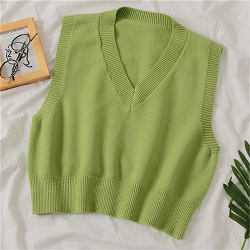 Μόδα Φθινοπωρινό γυναικείο πουλόβερ 2020 Κορεάτικο Γυναικείο Κομψό Πουλόβερ με λαιμόκοψη V Χαλαρά, καθημερινά πλεκτά μπλουζάκια Εξωτερικά ρούχα PZ3410