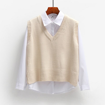 Γυναικείο Γιλέκο Πουλόβερ Χειμερινό Πλεκτό Παλτό Αμάνικο Ζεστό Πουλόβερ Γιλέκο για Γυναικείο Σχολικό Γιλέκο Κοριτσιού Σώμα πιο ζεστό κυρίες