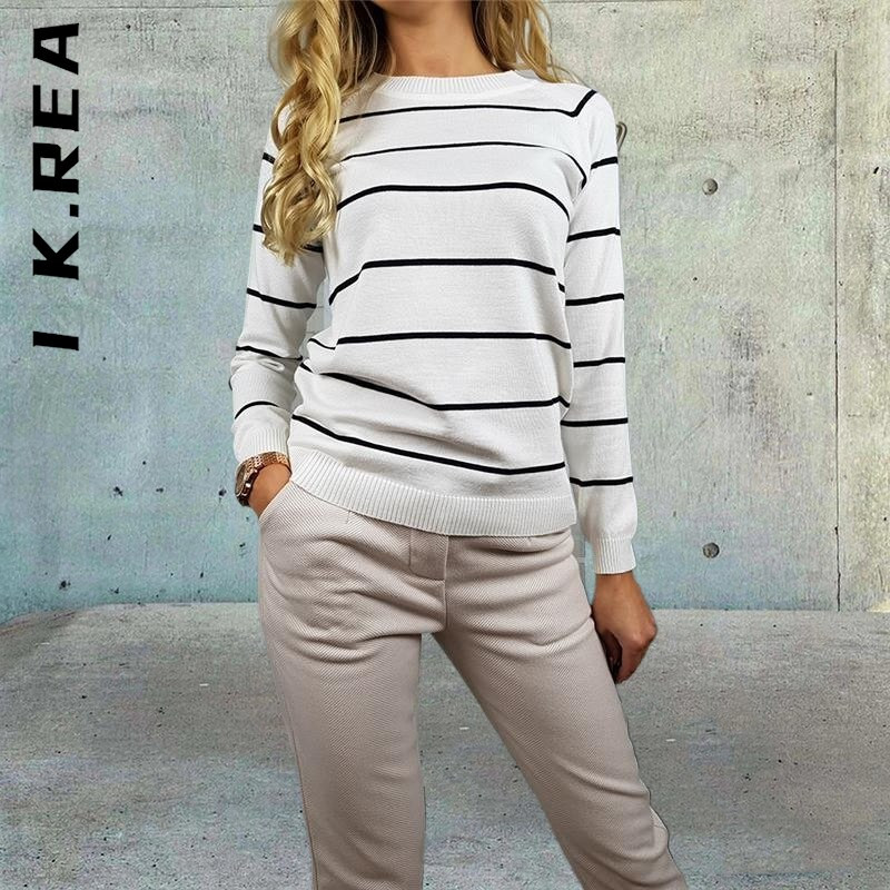 I K.Rea trikotāžas modes sieviešu džemperis Meiteņu lēts mīksts trikotāžas džemperis Elegants ikdienas tops sieviešu korejiešu sieviešu džemperi sievietēm